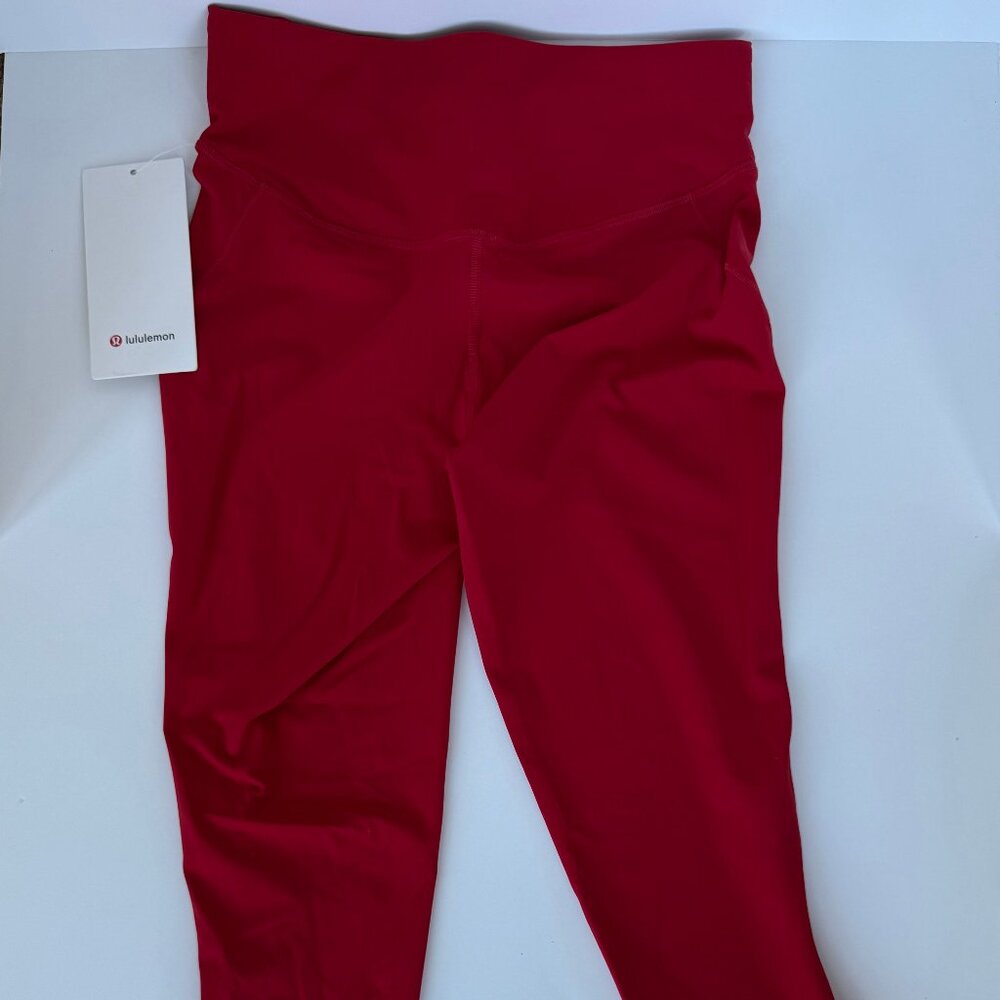 lululemon Base Pace High Rise Tight Dark Red 25 inch Length Size 8
